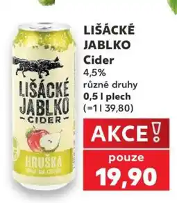 Kaufland LIŠÁCKÉ JABLKO Cider nabídka