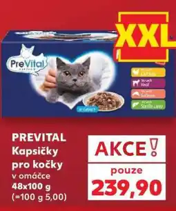 Kaufland PREVITAL Kapsičky pro kočky v omáčce nabídka