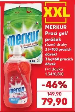 Kaufland MERKUR Prací gel/ prášek nabídka