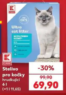 Kaufland Stelivo pro kočky hrudkující 6 l nabídka