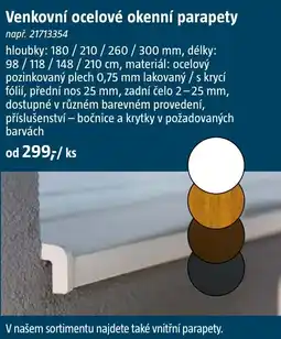 Bauhaus Venkovní ocelové okenní parapety nabídka