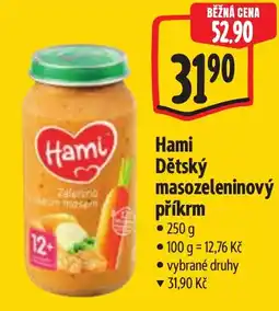 Albert Hami dětský masozeleninový příkrm nabídka