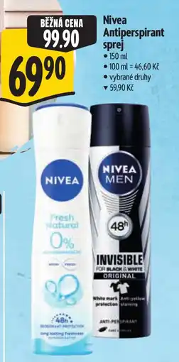 Albert Nivea Antiperspirant sprej nabídka
