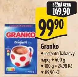 Albert Granko instantní kakaový nápoj nabídka