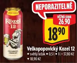 Albert Velkopopovický Kozel 12 nabídka