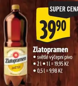Albert Zlatopramen světlé výčepní pivo nabídka