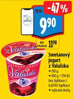 Albert Valašská smetanový jogurt nabídka
