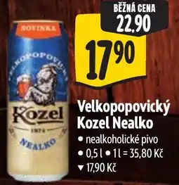 Albert Velkopopovický Kozel Nealko nabídka