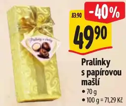 Albert Pralinky s papírovou mašlí nabídka