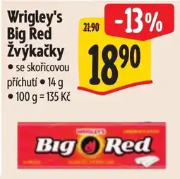 Albert Wrigley's Big Red Žvýkačky nabídka