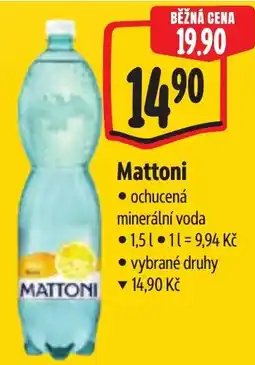 Albert Mattoni ochucená minerální voda nabídka
