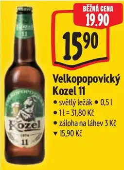 Albert Velkopopovický Kozel 11 nabídka