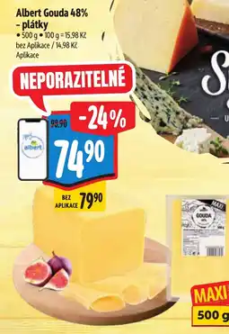 Albert Albert Gouda 48%- Platky nabídka