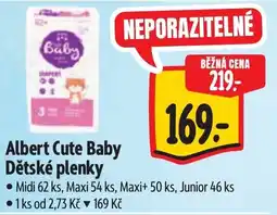 Albert Albert Cute Baby Dětské plenky nabídka