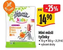 Albert Nature's Promise kids Mini müsli tyčinky nabídka