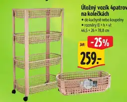 Albert Úložný vozík 4patrový nabídka