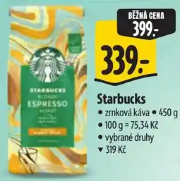 Albert Starbucks zrnková káva nabídka