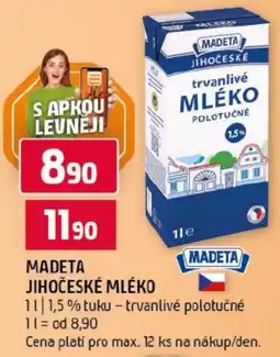 Terno Madeta jihočeské mléko nabídka