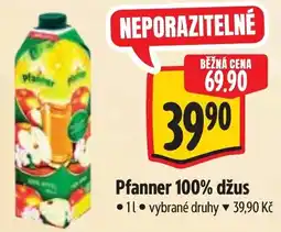 Albert Pfanner 100% džus nabídka