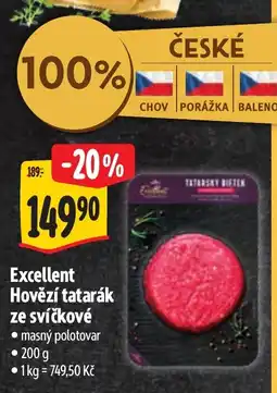 Albert Excellent Hovězí tatarák ze svíčkové nabídka