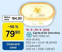 Tesco Carte d'Or Zmrzlina nabídka