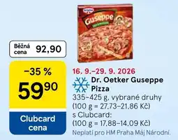 Tesco Dr. Oetker Guseppe Pizza nabídka