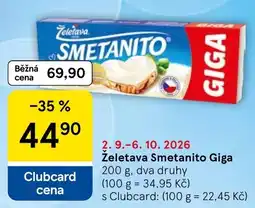 Tesco Želetava Smetanito Giga nabídka