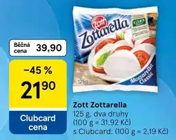 Tesco Zott Zottarella nabídka