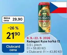 Tesco Radegast Ryze hořká 12 nabídka