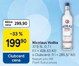 Tesco Nicolaus Vodka nabídka
