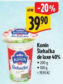 Albert Kunín Šlehačka de luxe 40% nabídka
