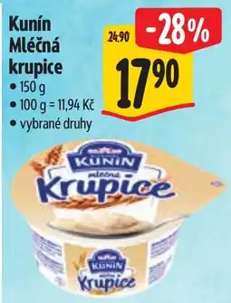 Albert Kunín mléčná krupice nabídka