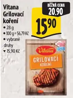 Albert Vitana grilovací koření nabídka