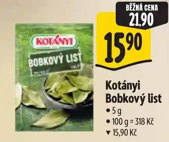 Albert Kotányi Bobkový list nabídka