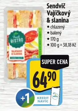 Albert Fresh Bistro vajíčkový & slanina nabídka