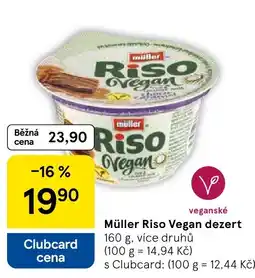 Tesco müller riso vegan dezert nabídka