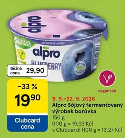 Tesco Alpro Sójový fermentovaný výrobek borůvka nabídka
