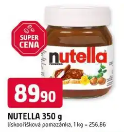 Trefa Nutella liskooříšková pomazánka nabídka