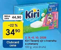 Tesco Kiri Tavený sýr z tvarohu a smetany nabídka
