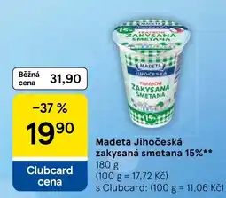 Tesco Madeta jihočeská zakysaná smetana 15% nabídka