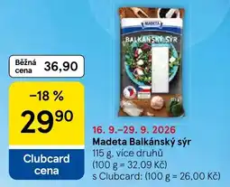 Tesco Madeta balkánský sýr nabídka