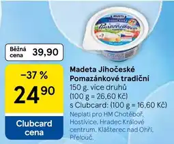 Tesco Madeta Jihočeské Pomazánkové tradiční nabídka