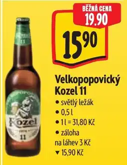 Albert Velkopopovický Kozel 11 nabídka