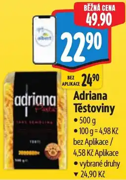 Albert Adriana Těstoviny nabídka
