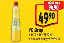 Albert Yo Sirup nabídka
