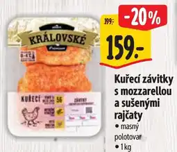 Albert Královské kuřecí závitky s mozzarella a sušenými rajčaty nabídka