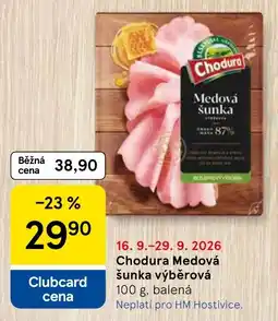 Tesco Chodura medová šunka výběrová nabídka