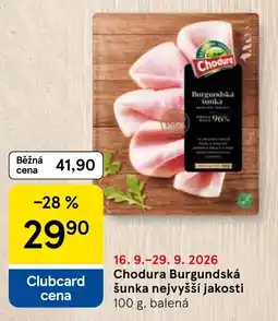 Tesco Chodura burgundská šunka nejvyšší jakosti nabídka