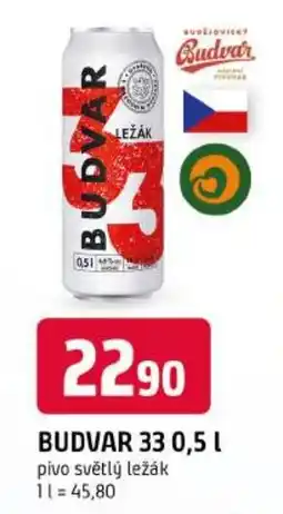 Trefa Budvar pivo světlý ležák nabídka