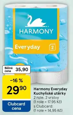 Tesco Harmony kuchyňské utěrky nabídka
